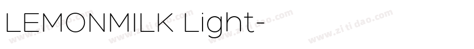 LEMONMILK Light字体转换